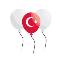 turkey flag in balloon vector