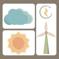 sustainable and environmentally icons vector