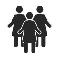 group female pictogram vector