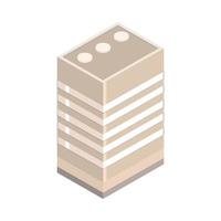 building flat isometric vector