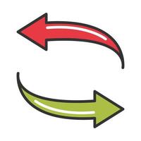 arrows direction return vector
