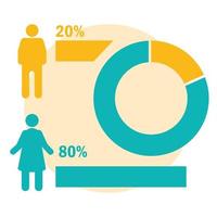 population chart infographic vector