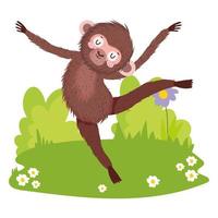 funny monkey cartoon vector