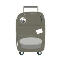 accesorio de viaje maleta vector