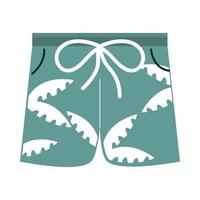 short pants with leaves vector