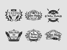 tattoo studio templates vector