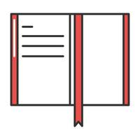 open book bookmark vector