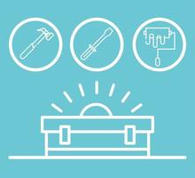 tools box outline vector