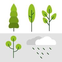 ecology tree and leaf vector