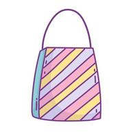 striped shopping bag vector