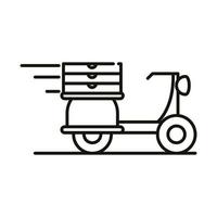 delivery food motorcycle vector