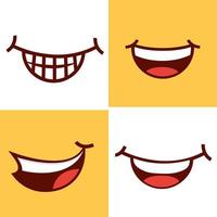 set of smile mouth vector