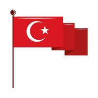 bandera de turquía vector