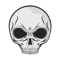 spooky skull bone vector