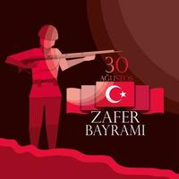 zafer bayrami victory turkey vector