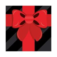 gift with red bow vector