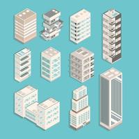 city urban buildings vector