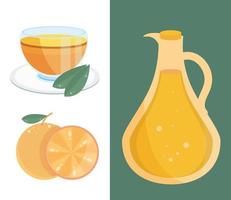 set remedy beverage vector