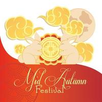 mid autumn festival vector