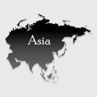 map asia silhouette vector