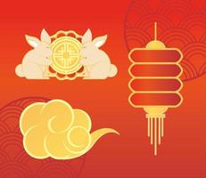 chinese festival set vector