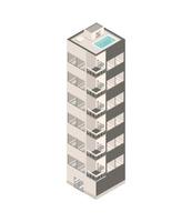 edificio con piscina en azotea vector