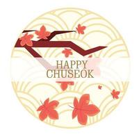 happy chuseok card vector