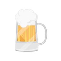 beer glass foam vector