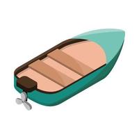 motor boat, isometric vector