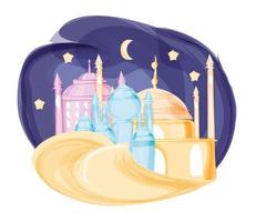 arab city buildings vector