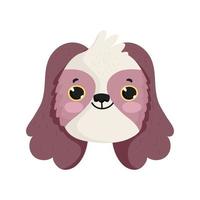 brown dog face vector