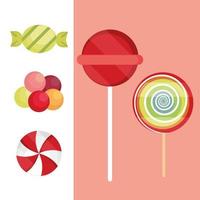 sweets and candies vector