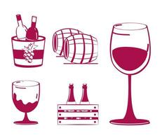 wine drink beverage vector