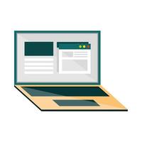 laptop web site vector