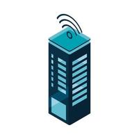 smart building wifi vector
