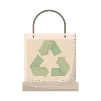 bolsa de papel reciclado vector