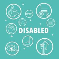 disabled symbols icons vector