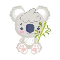 cute koala with branch vector