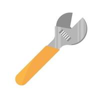 adjustable wrench tool icon vector
