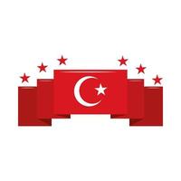 flag national turkey vector