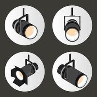 set of spotlights vector