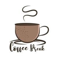 delicious coffee break vector