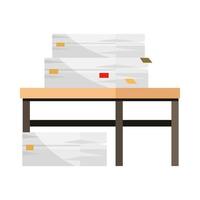 stack paperwork of document vector