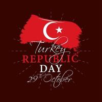 turkey republic card vector