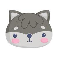 raccoon cute face vector