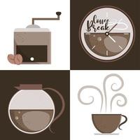 diseños de bebidas de café vector