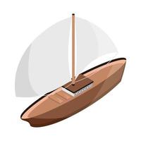 wooden sailing ship vector