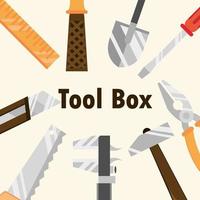 fondo de caja de herramientas vector