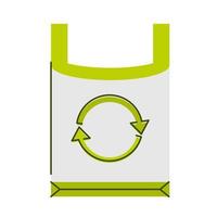 ecological market bag vector