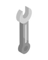 wrench tool isometric vector